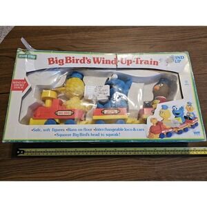 Big Bird's Wind Up Train Illco Sesame Street 1989 Vintage Rare Bert